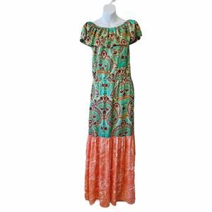 Sofia by Vix off the shoulder paisley maxi